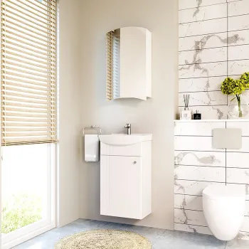 Spoguļskapītis Riva SV42 Balts