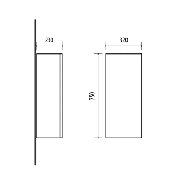 Sienas skapītis Riva U 32-11