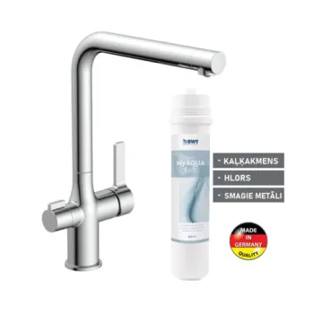 Schütte AQUASTAR PRO virtuves izlietnes maisītājs ar filtru, hroms