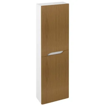 Augstais skapis Sapho MEDIENA 40x140x20cm, 2 durvis, kreisās/labās, matēti balts/dabīgs ozols