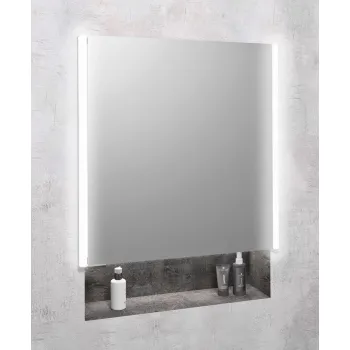 Spoguļskapītis Sapho INTEGRA iebūvētais ar LED apgaismojumu, 65x70cm, kreisais/labais