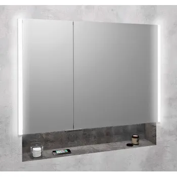 Spoguļskapītis Sapho INTEGRA iebūvētais ar LED apgaismojumu, 95x70cm