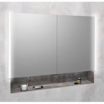 Spoguļskapītis Sapho INTEGRA iebūvētais ar LED apgaismojumu, 105x70cm