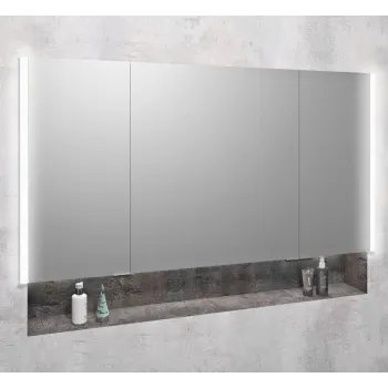 Spoguļskapītis Sapho INTEGRA iebūvētais ar LED apgaismojumu, 125x70cm