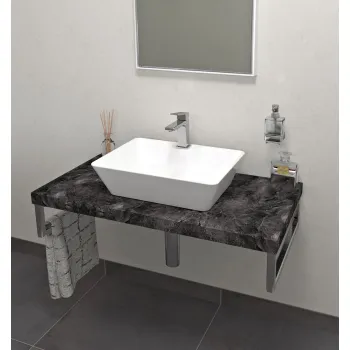 Darba virsma Sapho AVICE 70x50cm, biezums 5cm, šķeldēts akmens