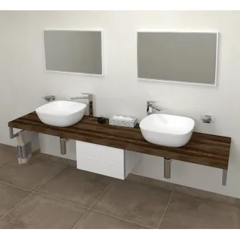 Darba virsma Sapho AVICE 210x50cm, biezums 5cm, tumšs ozols