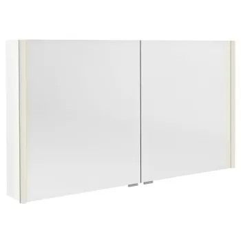 Spoguļskapītis Sapho ALIX ar LED apgaismojumu, 2 durvis, 126x70x17,5cm, balts