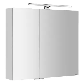 Spoguļskapītis Sapho MIRRÓ ar LED apgaismojumu, 80x70x16cm, balts