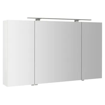 Spoguļskapītis Sapho MIRRÓ ar LED apgaismojumu, 3 durvis, 120x70x16cm, balts
