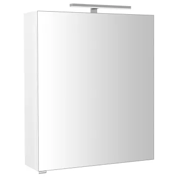 Spoguļskapītis Sapho RIWA ar LED apgaismojumu, 60x70x17 cm, spīdīgi balts