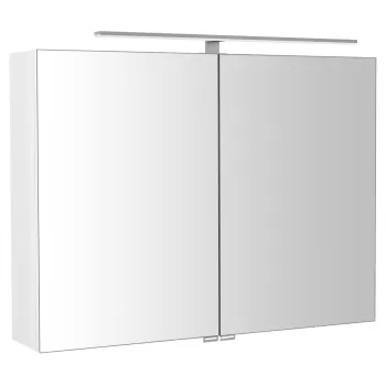 Spoguļskapītis Sapho RIWA ar LED apgaismojumu, 81x70x17 cm, spīdīgi balts