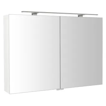 Spoguļskapītis Sapho RIWA ar LED apgaismojumu, 101x70x17cm, spīdīgi balts