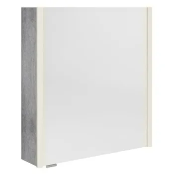 Spoguļskapītis Sapho ALIX ar LED apgaismojumu 66x70x17,5cm, kreisais/labais, sudrabains ozols