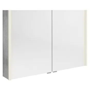 Spoguļskapītis Sapho ALIX ar LED apgaismojumu 106x70x17,5cm, sudrabains ozols