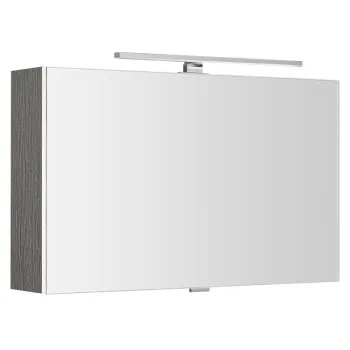 Spoguļskapītis Sapho CLOE ar LED apgaismojumu, 80x50x18cm, sudrabains ozols
