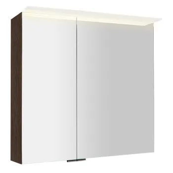 Spoguļskapītis Sapho LINEX ar LED apgaismojumu, 80x70x15cm, priede Rustik krāsā