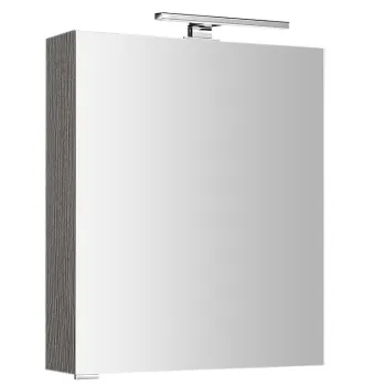 Spoguļskapītis Sapho MIRRÓ ar LED apgaismojumu, 60x70x16cm, kreisais/labais, sudrabains ozols