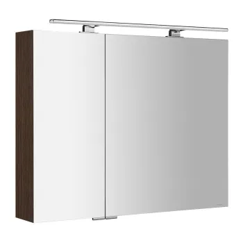 Spoguļskapītis Sapho MIRRÓ ar LED apgaismojumu, 90x70x16cm, priedes koks, rustikāls