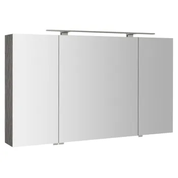 Spoguļskapītis Sapho MIRRÓ ar LED apgaismojumu, 3 durvis, 120x70x16cm, sudraba ozols