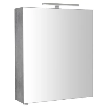 Spoguļskapītis Sapho RIWA ar LED apgaismojumu, 60x70x17 cm, sudraba ozols