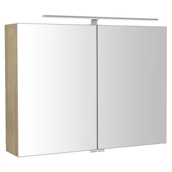 Spoguļskapītis Sapho RIWA ar LED apgaismojumu, 81x70x17cm, Elm Bardini