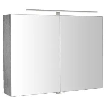 Spoguļskapītis Sapho RIWA ar LED apgaismojumu, 81x70x17cm, sudraba ozols