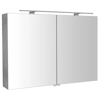 Spoguļskapītis Sapho RIWA ar LED apgaismojumu, 101x70x17cm, sudraba ozols