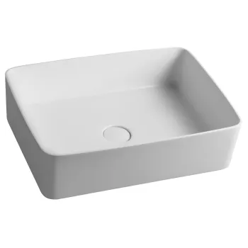 Vannas istabas izlietne Sapho THIN uz virsmas Rockstone 50x37 cm, matēti balta