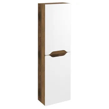 Augstais skapis SaphoWAVE 40x140x20cm, balta/ozolkoka Collingwood