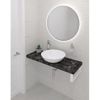 Darba virsma Sapho AVICE 110x36cm, biezums 5cm, šķeldēts akmens