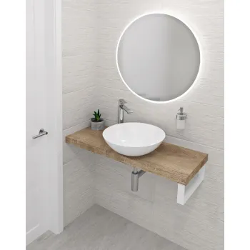Darba virsma Sapho AVICE 250x36cm, biezums 5cm, Rover ozols