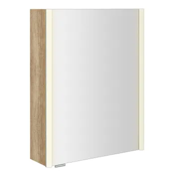 Spoguļskapītis Sapho ALIX ar LED apgaismojumu 56x70x17,5cm, kreisais/labais, ozols Alabama
