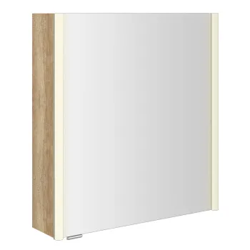 Spoguļskapītis Sapho ALIX ar LED apgaismojumu 66x70x17,5cm, kreisais/labais, ozols Alabama