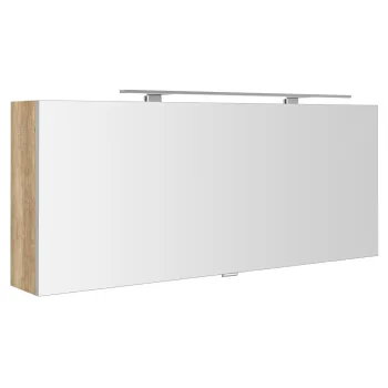 Spoguļskapītis Sapho CLOE ar LED apgaismojumu 120x50x18cm, ozols Alabama