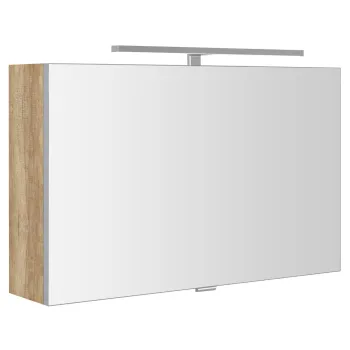 Spoguļskapītis Sapho CLOE ar LED apgaismojumu 80x50x18cm, ozols Alabama