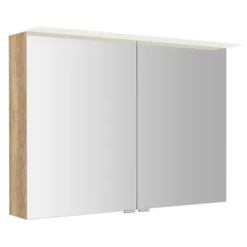 Spoguļskapītis Sapho LINEX ar LED apgaismojumu, 100x70x15cm, ozols Alabama