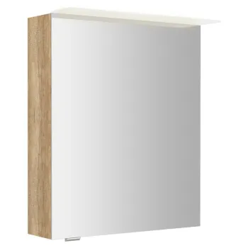 Spoguļskapītis Sapho LINEX ar LED apgaismojumu, 60x70x15cm, kreisais/labais, ozols Alabama