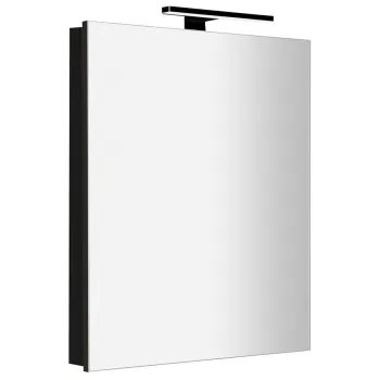 Spoguļskapītis Sapho GRETA ar LED apgaismojumu, 60x70x14cm, matēti melns