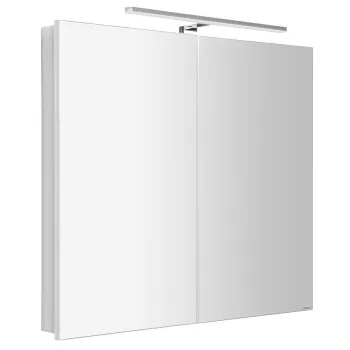 Spoguļskapītis Sapho GRETA ar LED apgaismojumu, 81x70x14cm, matēti balts