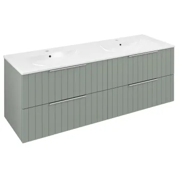 Vannas istabas skapītis Sapho CIRASA STRIP Dubultais (bez izlietnes), 139,6x52x46cm, verde krāsā