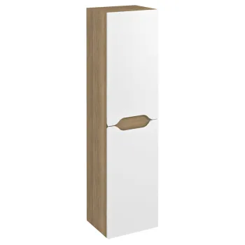Augstais skapis SaphoWAVE 35x140x30cm, balta/ozols cuneo