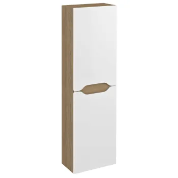 Augstais skapis SaphoWAVE 40x140x20cm, balta/ozols cuneo