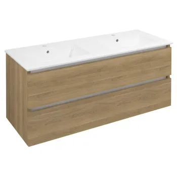 Vannas istabas skapītis Sapho EZARA dubultais bez izlietnes, 120x55x46cm, ozolkoka cuneo imitācija