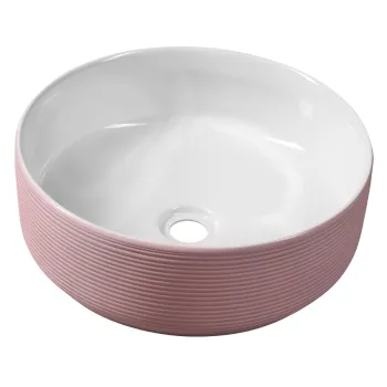 Vannas istabas izlietne Sapho ARDEA keramikas izlietne uz virsmas, Ø 41 cm, rozā