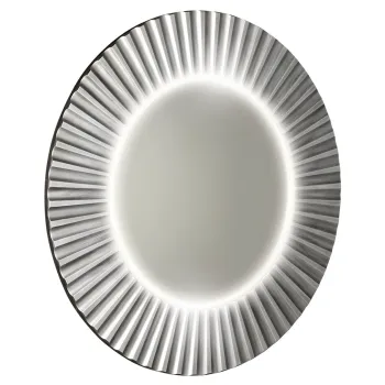 Spogulis Sapho PRIDE STRIP apaļš ar LED apgaismojumu rāmja diametrā 90 cm, sudrabkrāsas