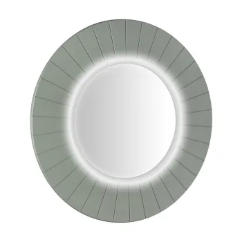 Spogulis Sapho LUMIRO STRIP apaļš ar LED apgaismojumu rāmī, diametrs 75 cm, zaļa krāsā