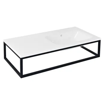Vannas istabas konsole Sapho SKA konsole zem izlietnes/darbvirsmas 100x22x51cm, melna matēta