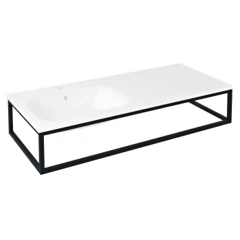 Vannas istabas konsole Sapho SKA konsole zem izlietnes/darbvirsmas 119,7x22x51cm, melna matēta