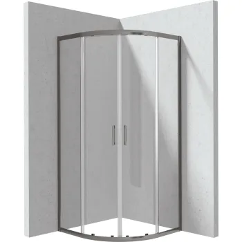 Dušas kabīne, pusapļa, 80x80 cm Deante Funkia Evo, titāns KYP_D088P
