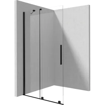 Dušas siena, 80 cm - bīdāma Deante Prizma, melns KTJ_N38R
